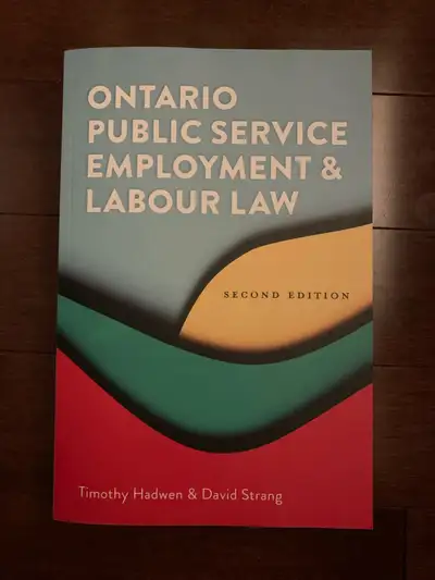 NEW Ontario Public Service Employment and Labour Law 2nd Ed , View more