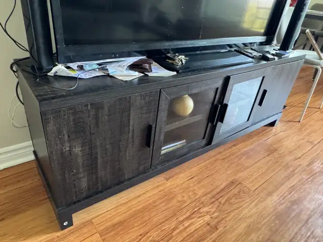 65” Charcoal TV Stand – $200 in TV Tables & Entertainment Units in Ottawa - Image 5