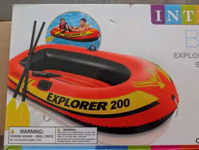 This brand new Intex Explorer 200 boat is ready for your next aquatic adventure and comes in its ori...