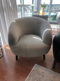 Velvet Chair- Grey 
