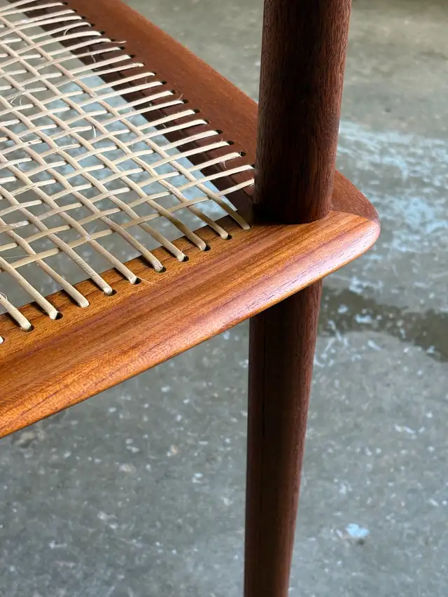 1950s Solid Teak & Cane Coffee  End Table by Peter Hvidt in Other Tables in Victoria - Image 6