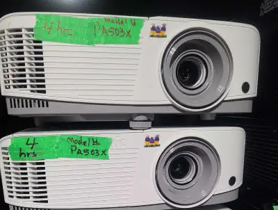 I have 2 of these projectors only has 4 hours on it almost new. Very bright picture quality you can...