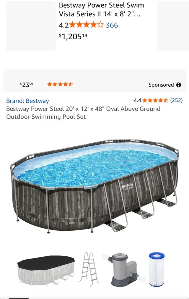 Above ground swimming pool with solar water heater in Hot Tubs & Pools in City of Toronto - Image 3