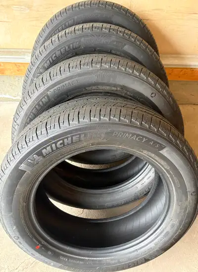 Full set of Michelin Primacy A/S tires 100% tread depth practically new only a few hundred km on the...