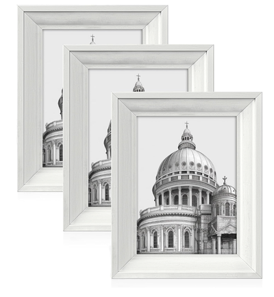 Set of 3 Picture Frames 8x10 with 6 Mats for Wall, View more