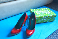 “Rouge Shoes” Red Patent Pumps
