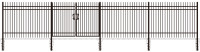 168-Foot Industrial Ornamental Fence Line (8ftx6ft, 20+1 Units)