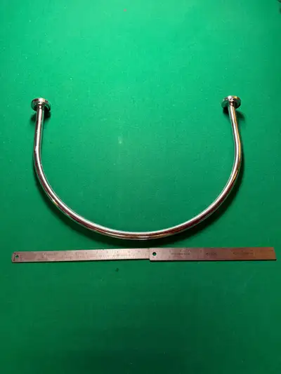 This is a chrome U bar, perfect for adding a touch of elegance to your bathroom or closet or RV. It...