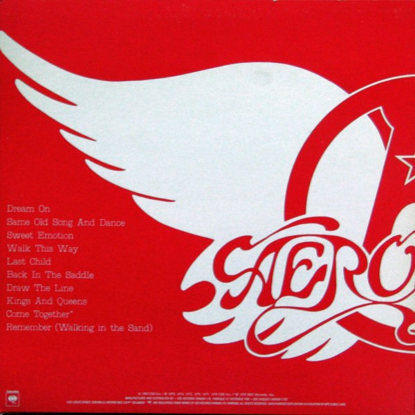Aerosmith's Greatest Hits 1980 LP vinyl record album in CDs, DVDs & Blu-ray in Markham / York Region - Image 2