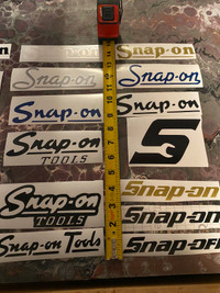 Vintage old logo snap-on decal stickers 1923-2023 