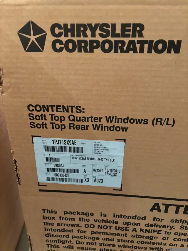 Jeep Wrangler soft top - 4 doors in Other Parts & Accessories in London - Image 3