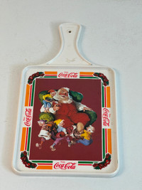 Coca Cola1982 Cheese Board Serving Tray Plastic 15 1/4"x8 5/16"