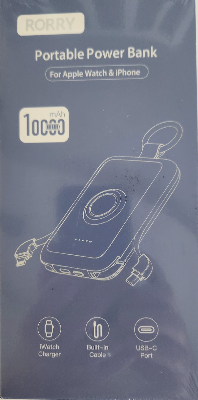 New, RORRY Portable Charger, 10000mAh, For iPhone & Apple Watch, in General Electronics in City of Toronto - Image 4