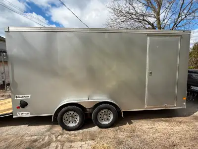 2022 Haulmark Transport V Nose Cargo Trailer 7x16. Used only for clean seasonal storage. 100km MAX p...