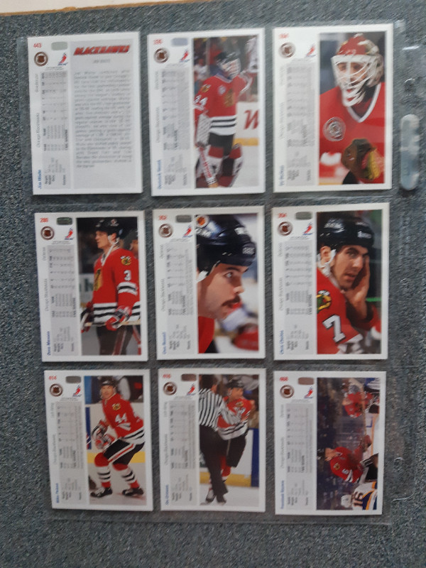 Carte de hockey Blackhawks de Chicago Upper Deck 1991-1992 dans Art et objets de collection  à Lévis - Image 3