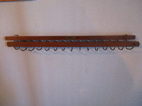 1950'S WOODEN TIE RACK-UNIQUE & COLLECTIBLE-DECO STYLE-VINTAGE!