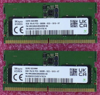 16GB (2x8) DDR5 5600MHz CL40 SODIMM Laptop Memory SK-Hynix