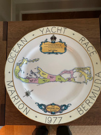  Commemorative porcelain plate, Bermuda yacht race 