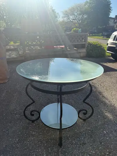 Round glass outdoor/indoor table, View more
