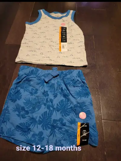 Boys size 12-18 months tank top and shorts (new with tag)$4 each, View more