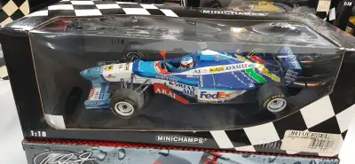 Diecast BENETTON RENAULT B197 J. ALESI MINICHAMPS 1/18 die cast, View more