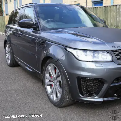 New never installed, not painted, aftermarket Wheel Arch Spat Kit "SVR Style" for Range Rover Sport...