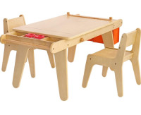 MEEDEN Kids Art Table Set Solid Birchwood NEW