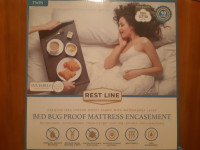NEW IN PACKAGE..   TWIN MATRESS PROTECTORS (TWO)..