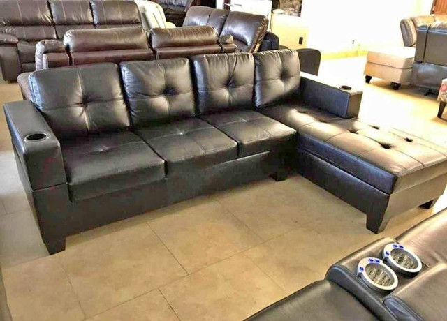Brand New Allium Storage Sofa available in Leather in Couches & Futons in St. Catharines - Image 2
