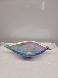 Murano Style Art Glass Multicoloured Bowl/Candy Dish