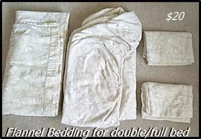 Double / Full Flannel Sheet Set $10, View more