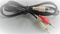 Câble ralonge audio  fiche phono RCA mâle-mâle stéréo 1 mètres