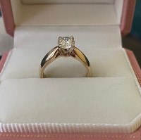 14k1.00 ct SI1 Natural diamond engagement ring 