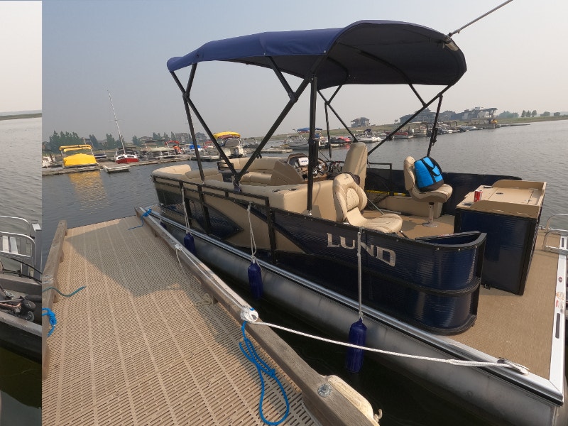 AWESOME UPGRADED LUND 24 FT PONTOON BOAT 115 HP MERCURY DBL AXL