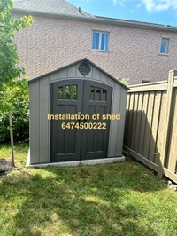 assembly of storage shed Markham / York Region Toronto (GTA) Preview