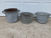 Vintage Galvanized Tubs