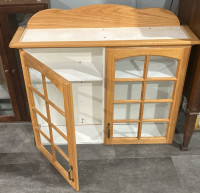 Glass front wall cabinet