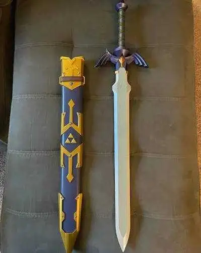 The sword is fully sized. It plays music from the old Zelda games and makes iconic sounds (Uses batt...