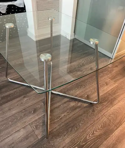 Glass dining room/kitchen table, View more