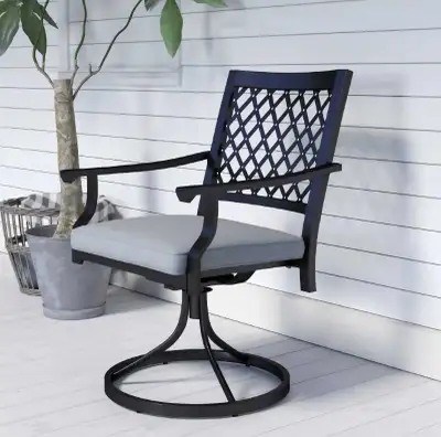 Outsunny Outdoor Patio Chairs Set of 2, Metal Swivel Rocker Chai, View more