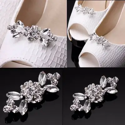 Rhinestone Crystal Clips for Wedding / Party Shoes or Sash - NEW, View more