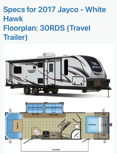 The time is now to pick up this 2017 Jayco RDS30, 30 ft travel trailer that is currently in West Gre...