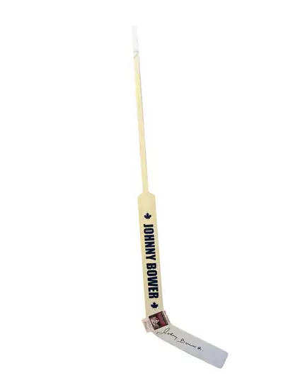 JOHNNY BOWER #1 Signed Toronto Maple Leafs Goalie Stick JSA-COA, View more