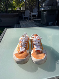 Vans Orange and White size 12 Mens