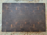 Walnut end grain cutting board