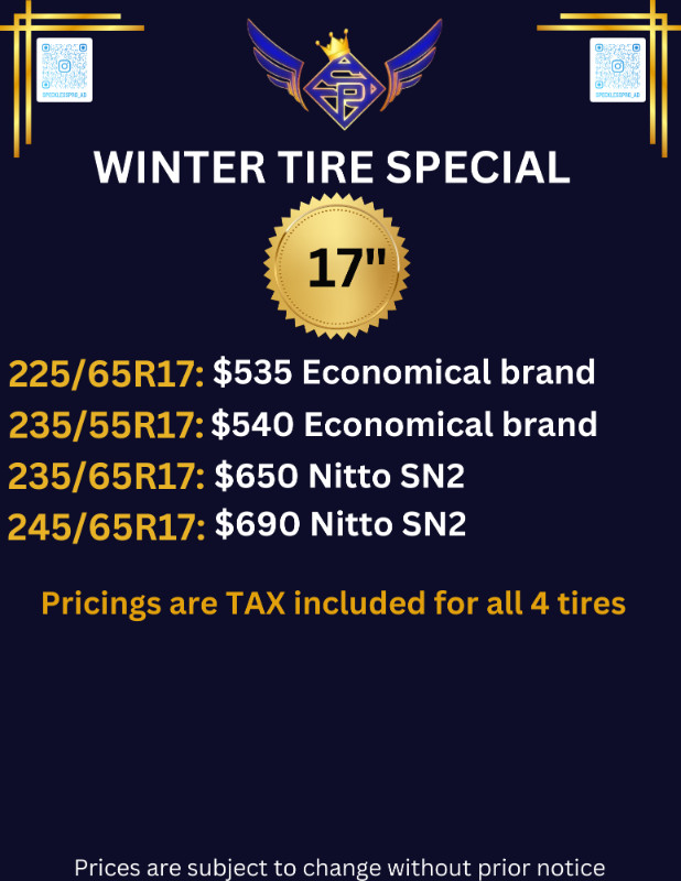 Winter Tire special | Buy now Pay Later @specklesspro 4162620702 in Auto Body Parts in Mississauga / Peel Region - Image 4