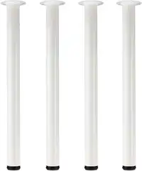 New QLLY 28 inch Adjustable Furniture Leg Set, Set of 4 (White)