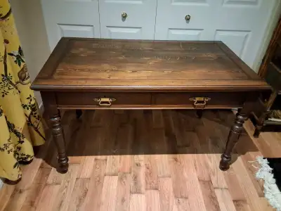 Antique  Solid Wood Desk/w/chair, View more