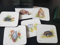 6 sous verres animaux nouvelle zelande