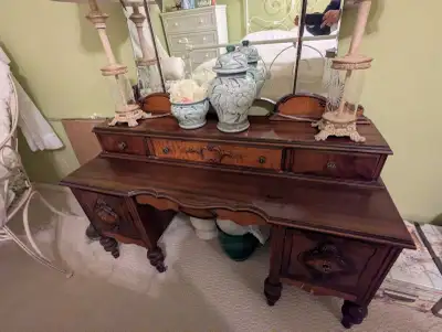 Antique Dresser and Bench, View more